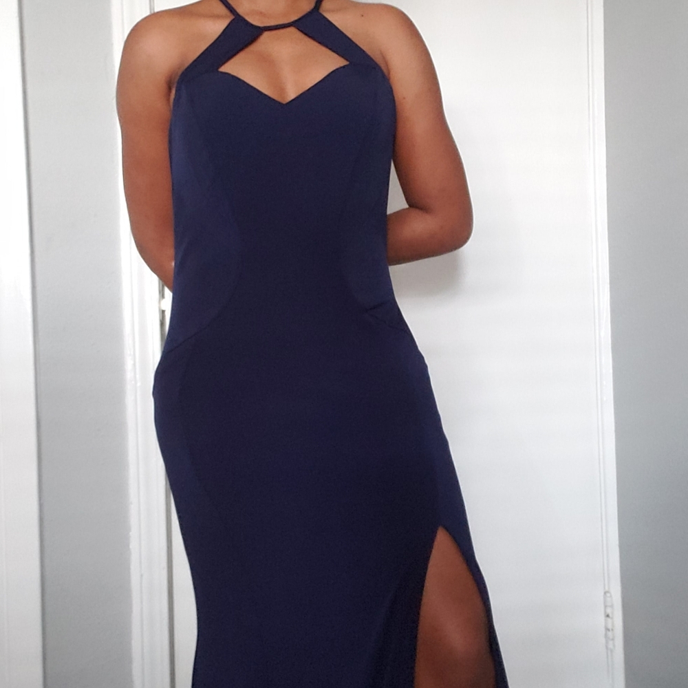 Crystal Doll Navy Blue Sexy Dress